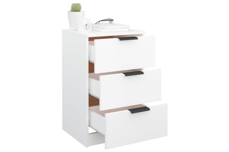 beBasic sengeborde 2 stk. 40x36x65 cm hvid - Hvid - Sengebord