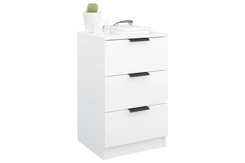 beBasic sengeborde 2 stk. 40x36x65 cm hvid - Hvid - Møbler - Borde - Aflastningsbord - Sengebord