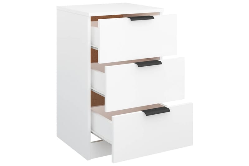 beBasic sengeborde 2 stk. 40x36x65 cm hvid - Hvid - Møbler - Borde - Aflastningsbord - Sengebord