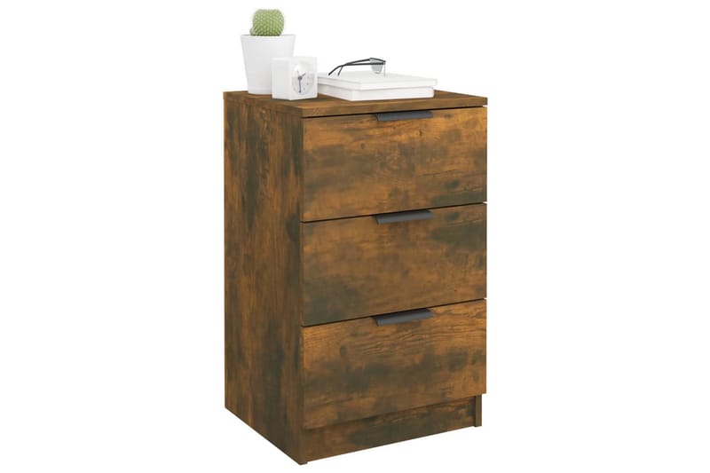 beBasic sengeborde 2 stk. 40x36x65 cm røget egetræsfarve - Brun - Møbler - Borde - Aflastningsbord - Sengebord