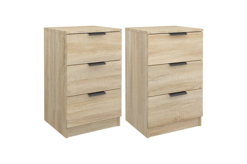 beBasic sengeborde 2 stk. 40x36x65 cm sonoma-eg - Brun - Sengebord