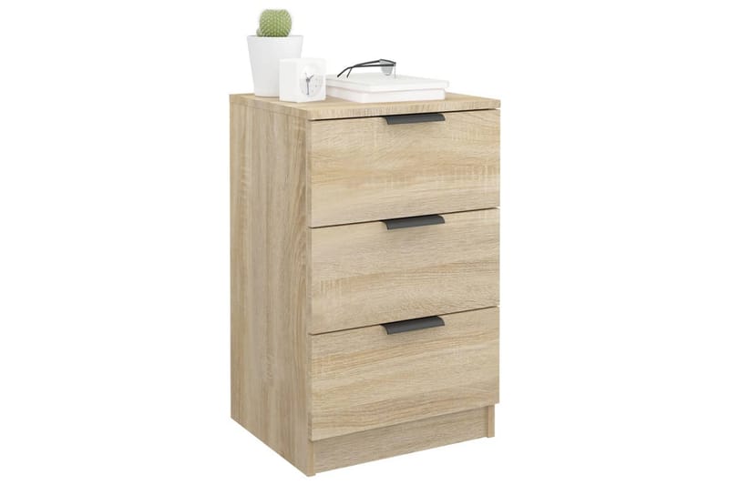 beBasic sengeborde 2 stk. 40x36x65 cm sonoma-eg - Brun - Sengebord