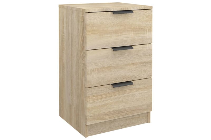 beBasic sengeborde 2 stk. 40x36x65 cm sonoma-eg - Brun - Møbler - Borde - Aflastningsbord - Sengebord