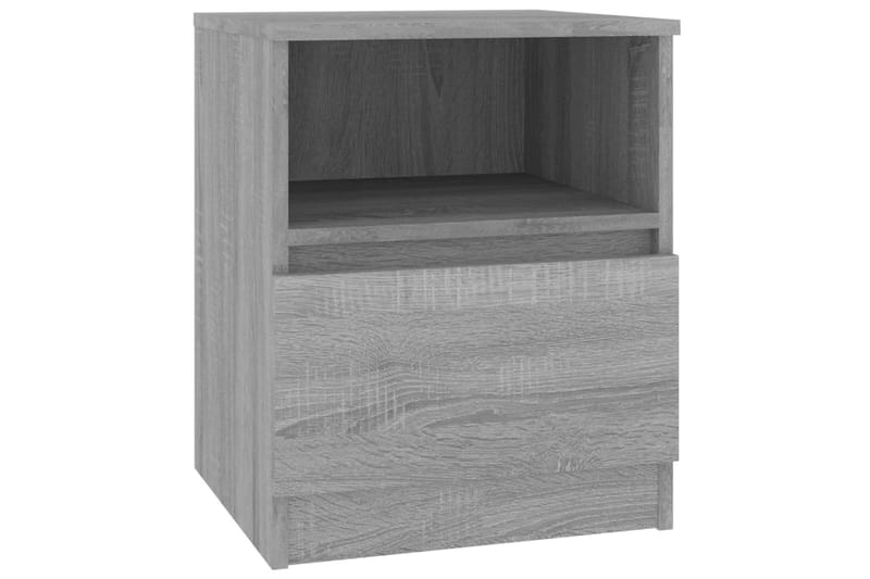 beBasic sengeborde 2 stk. 40x40x50 cm konstrueret træ grå sonoma-eg - GrÃ¥ - Sengebord