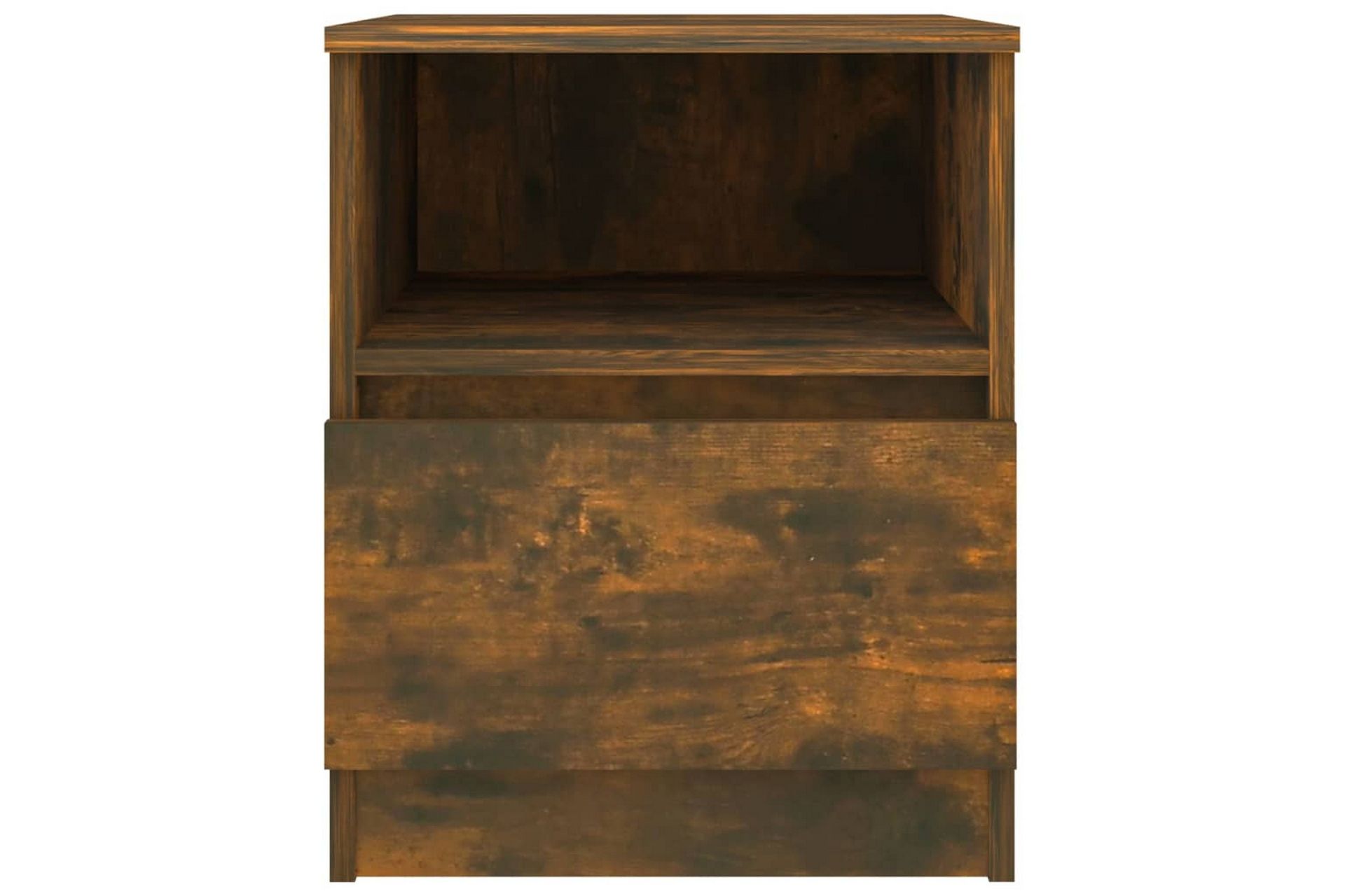 beBasic sengeborde 2 stk. 40x40x50 cm konstrueret træ røget egetræ - Brun - Møbler - Borde - Aflastningsbord - Sengebord