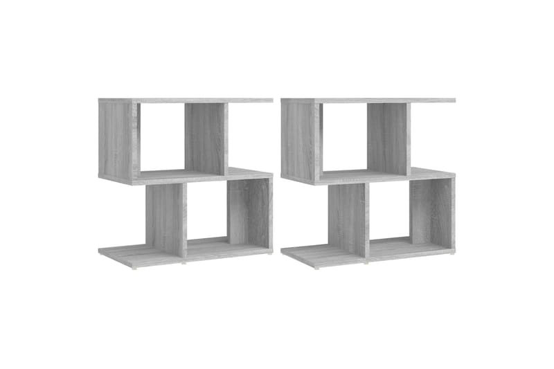 beBasic sengeborde 2 stk. 50x30x51,5 cm konstrueret træ grå sonoma-eg - GrÃ¥ - Møbler - Borde - Aflastningsbord - Sengebord