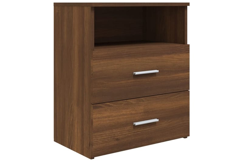 beBasic sengeborde 2 stk. 50x32x60 cm brun egetræsfarve - Brun - Møbler - Borde - Aflastningsbord - Sengebord