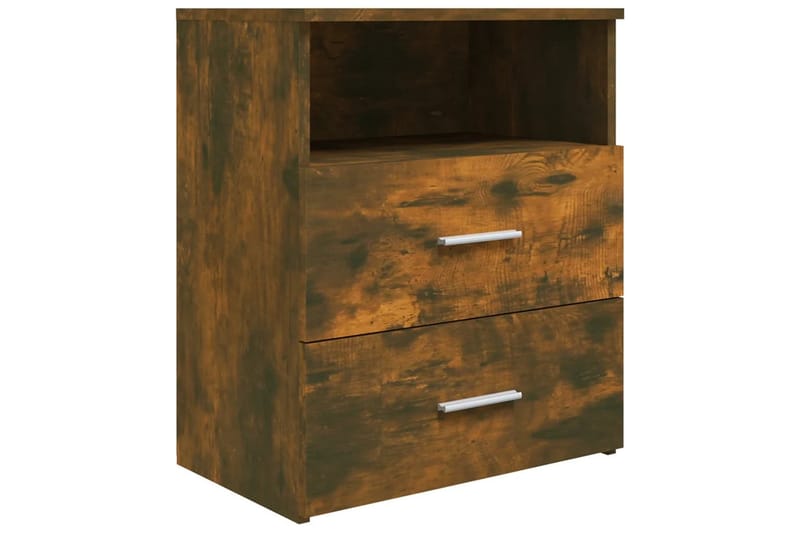 beBasic sengeborde 2 stk. 50x32x60 cm røget egetræsfinish - Brun - Møbler - Borde - Aflastningsbord - Sengebord