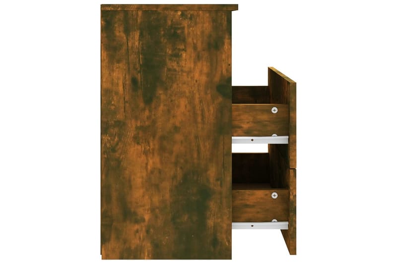 beBasic sengeborde 2 stk. 50x32x60 cm røget egetræsfinish - Brun - Møbler - Borde - Aflastningsbord - Sengebord