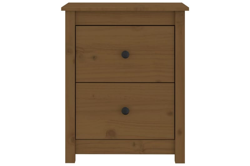 beBasic sengeborde 2 stk. 50x35x61,5 cm massivt fyrretræ gyldenbrun - Brun - Sengebord