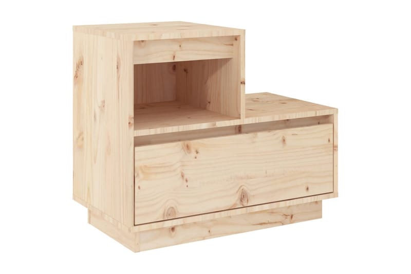 beBasic sengeborde 2 stk. 60x34x51 cm massivt fyrretræ - Brun - Sengebord