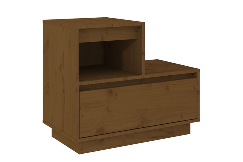 beBasic sengeborde 2 stk. 60x34x51 cm massivt fyrretræ gyldenbrun - Brun - Møbler - Borde - Aflastningsbord - Sengebord