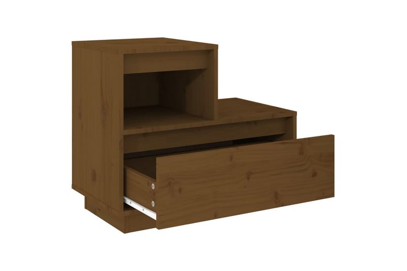 beBasic sengeborde 2 stk. 60x34x51 cm massivt fyrretræ gyldenbrun - Brun - Møbler - Borde - Aflastningsbord - Sengebord