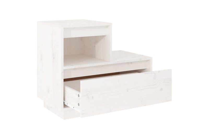 beBasic sengeborde 2 stk. 60x34x51 cm massivt fyrretræ hvid - Hvid - Sengebord