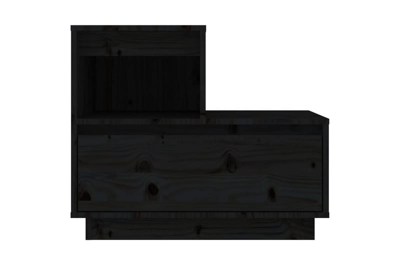 beBasic sengeborde 2 stk. 60x34x51 cm massivt fyrretræ sort - Sort - Møbler - Borde - Aflastningsbord - Sengebord