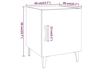 beBasic sengeborde 2 stk. konstrueret træ betongrå - GrÃ¥ - Møbler - Borde - Aflastningsbord - Sengebord