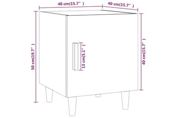 beBasic sengeborde 2 stk. konstrueret træ brun egetræsfarve - Brun - Møbler - Borde - Aflastningsbord - Sengebord
