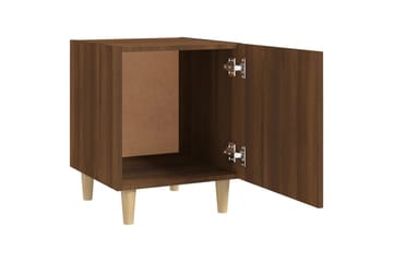 beBasic sengeborde 2 stk. konstrueret træ brun egetræsfarve - Brun - Møbler - Borde - Aflastningsbord - Sengebord