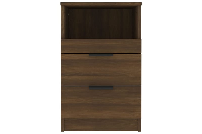 beBasic sengeborde 2 stk. konstrueret træ brun egetræsfarve - Brun - Møbler - Borde - Aflastningsbord - Sengebord