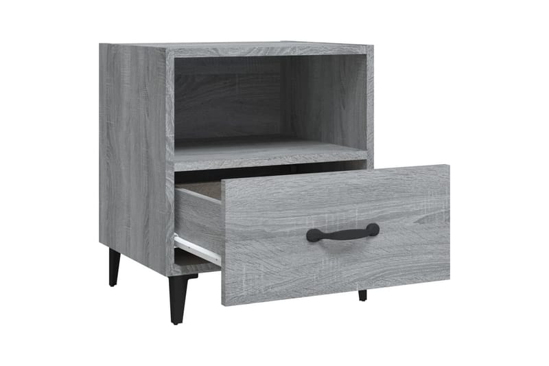 beBasic sengeborde 2 stk. konstrueret træ grå sonoma-eg - GrÃ¥ - Møbler - Borde - Aflastningsbord - Sengebord