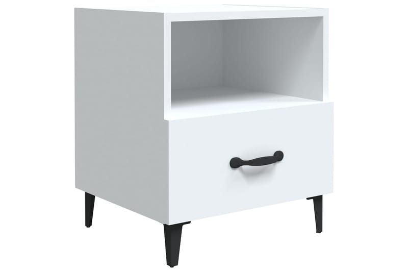 beBasic sengeborde 2 stk. konstrueret træ hvid - Hvid - Møbler - Borde - Aflastningsbord - Sengebord