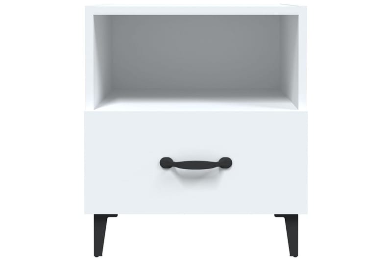 beBasic sengeborde 2 stk. konstrueret træ hvid - Hvid - Møbler - Borde - Aflastningsbord - Sengebord