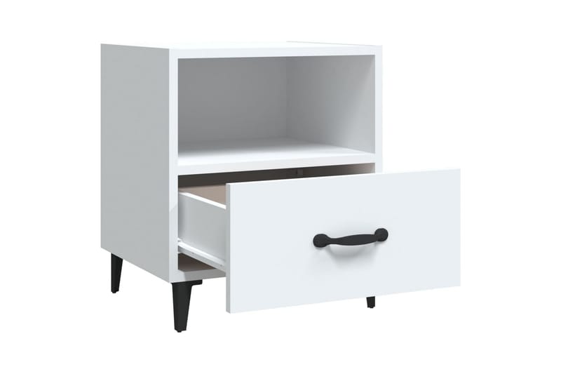 beBasic sengeborde 2 stk. konstrueret træ hvid - Hvid - Møbler - Borde - Aflastningsbord - Sengebord
