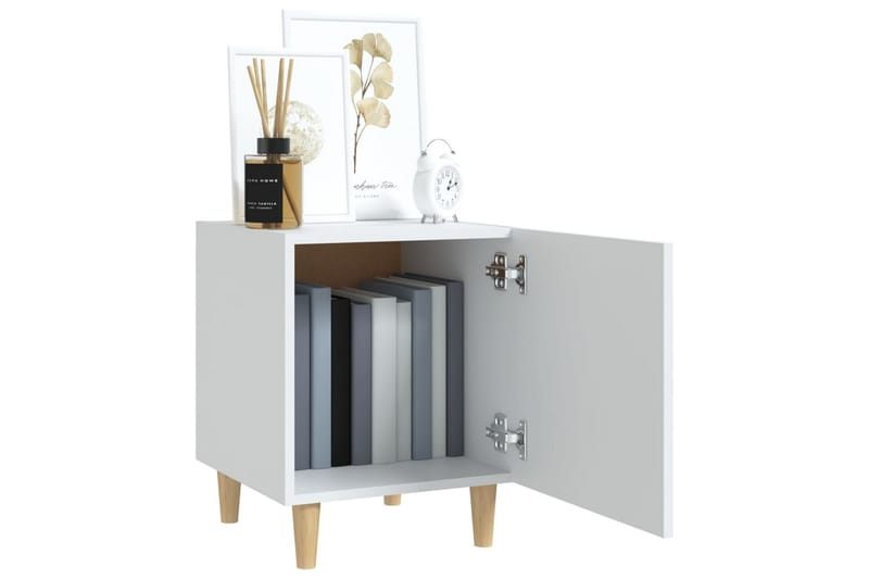 beBasic sengeborde 2 stk. konstrueret træ hvid - Hvid - Møbler - Borde - Aflastningsbord - Sengebord
