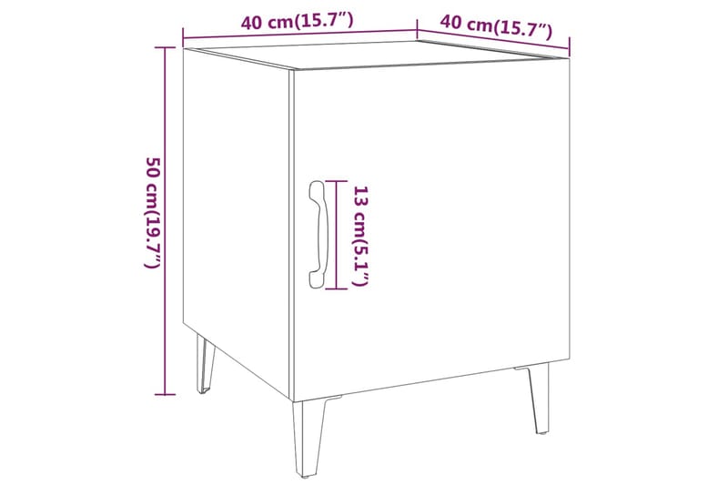 beBasic sengeborde 2 stk. konstrueret træ sonoma-eg - Brun - Møbler - Borde - Aflastningsbord - Sengebord