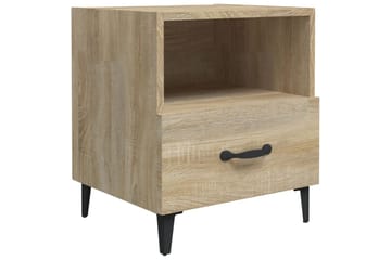 beBasic sengeborde 2 stk. konstrueret træ sonoma-eg - Brun - Møbler - Borde - Aflastningsbord - Sengebord