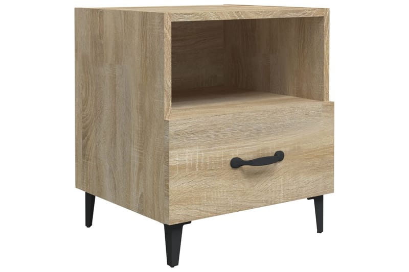 beBasic sengeborde 2 stk. konstrueret træ sonoma-eg - Brun - Møbler - Borde - Aflastningsbord - Sengebord