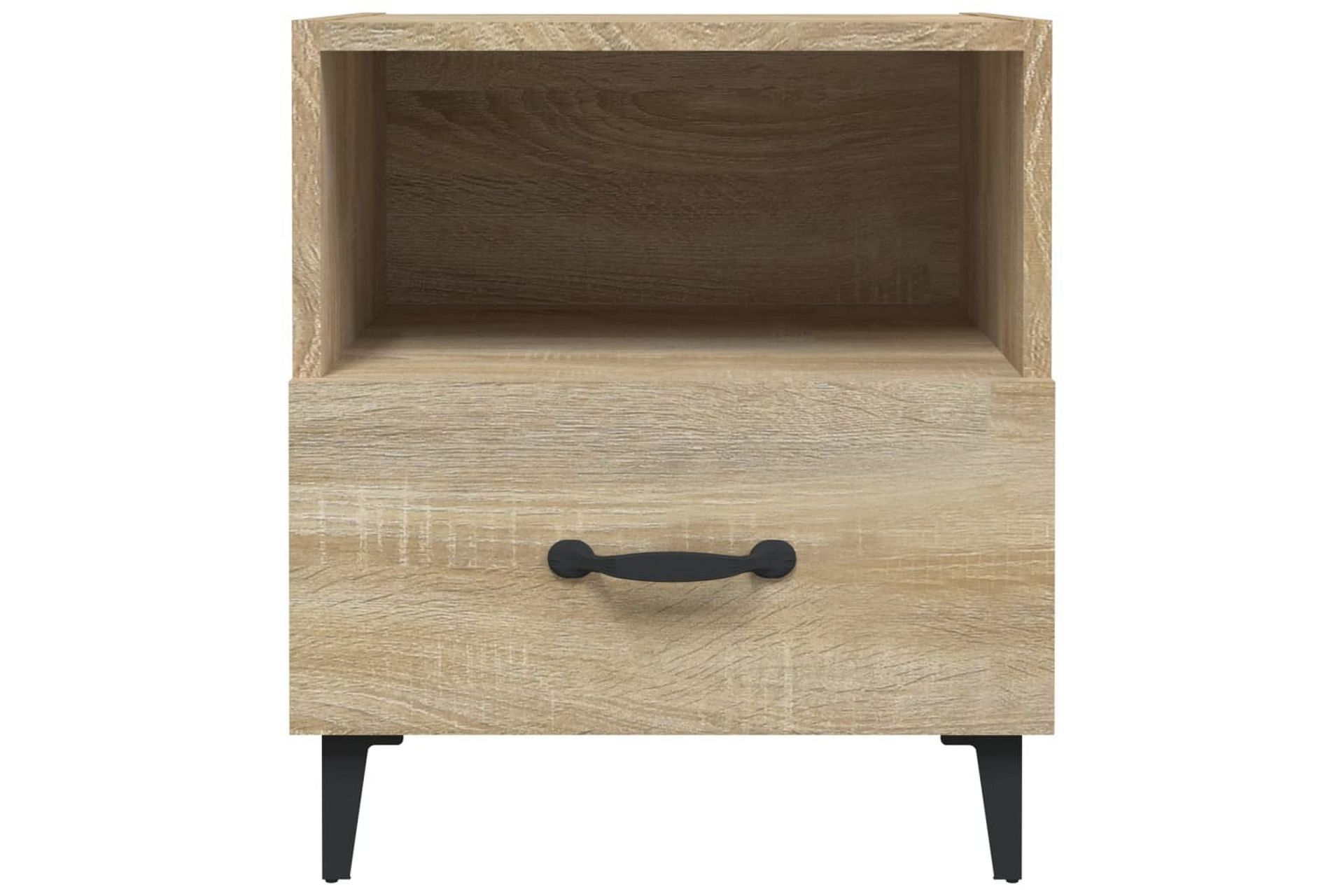 beBasic sengeborde 2 stk. konstrueret træ sonoma-eg - Brun - Møbler - Borde - Aflastningsbord - Sengebord
