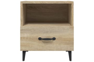 beBasic sengeborde 2 stk. konstrueret træ sonoma-eg - Brun - Møbler - Borde - Aflastningsbord - Sengebord