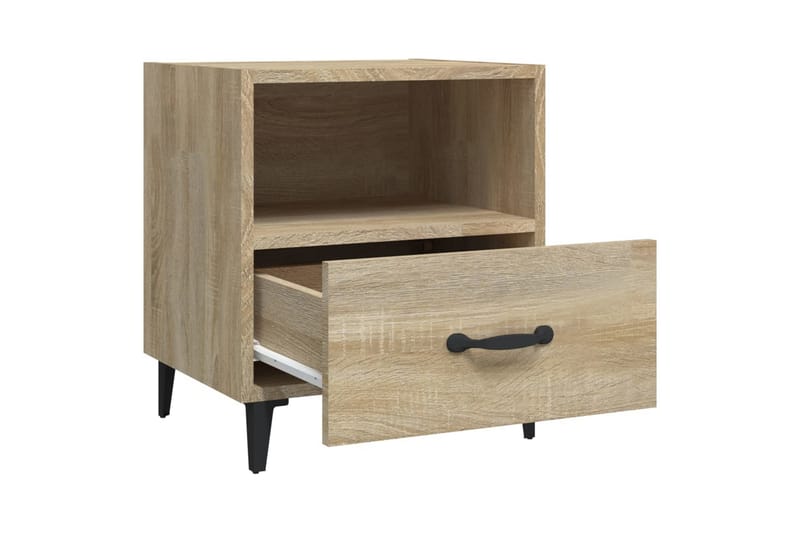 beBasic sengeborde 2 stk. konstrueret træ sonoma-eg - Brun - Møbler - Borde - Aflastningsbord - Sengebord