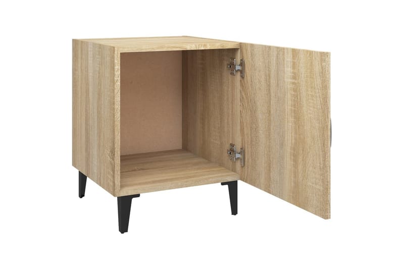 beBasic sengeborde 2 stk. konstrueret træ sonoma-eg - Brun - Møbler - Borde - Aflastningsbord - Sengebord