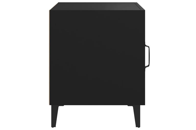 beBasic sengeborde 2 stk. konstrueret træ sort - Sort - Møbler - Borde - Aflastningsbord - Sengebord