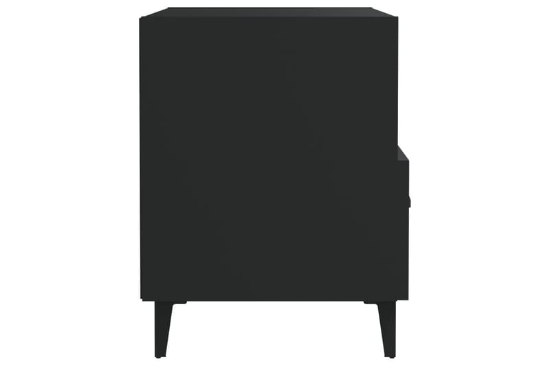 beBasic sengeborde 2 stk. konstrueret træ sort - Sort - Sengebord