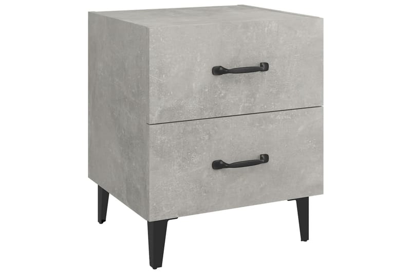 beBasic sengeborde 40x35x47,5 cm 2 stk. betongrå - GrÃ¥ - Møbler - Borde - Aflastningsbord - Sengebord