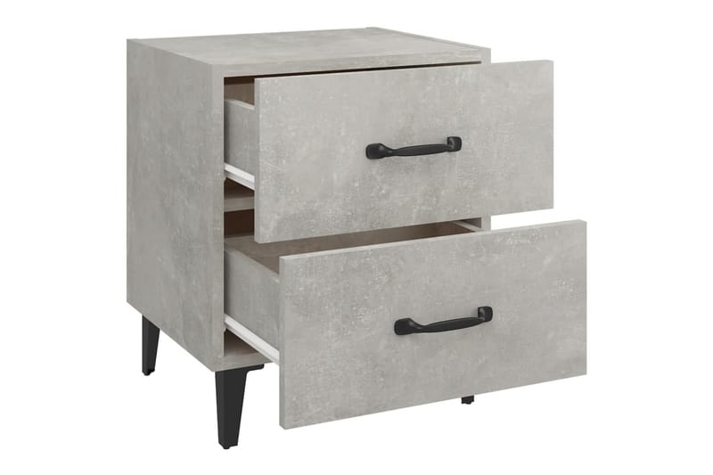 beBasic sengeborde 40x35x47,5 cm 2 stk. betongrå - GrÃ¥ - Møbler - Borde - Aflastningsbord - Sengebord
