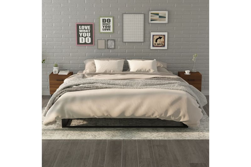 beBasic sengeborde 40x35x47,5 cm 2 stk. brun egetræsfarve - Brun - Møbler - Borde - Aflastningsbord - Sengebord