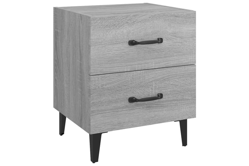 beBasic sengeborde 40x35x47,5 cm 2 stk. grå sonoma-eg - GrÃ¥ - Møbler - Borde - Aflastningsbord - Sengebord