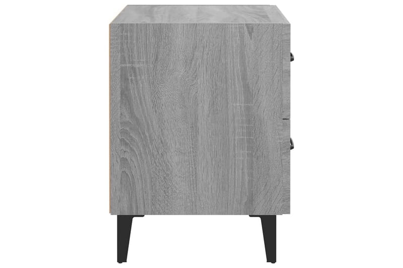 beBasic sengeborde 40x35x47,5 cm 2 stk. grå sonoma-eg - GrÃ¥ - Møbler - Borde - Aflastningsbord - Sengebord