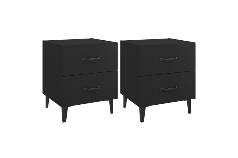 beBasic sengeborde 40x35x47,5 cm 2 stk. sort - Sort - Møbler - Borde - Aflastningsbord - Sengebord