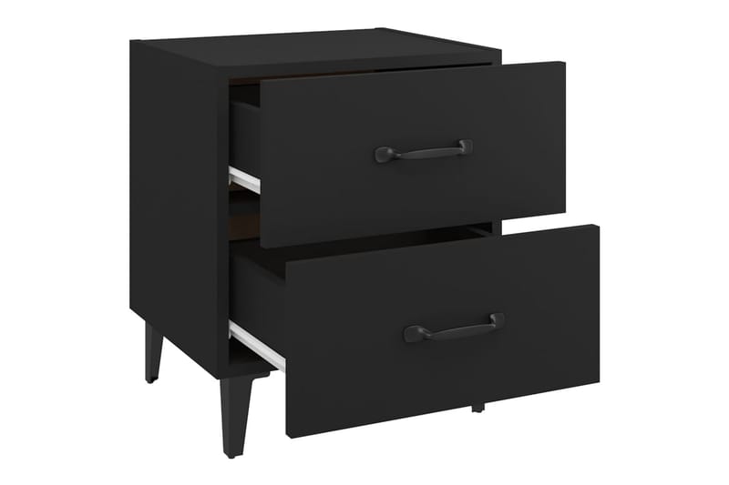 beBasic sengeborde 40x35x47,5 cm 2 stk. sort - Sort - Møbler - Borde - Aflastningsbord - Sengebord
