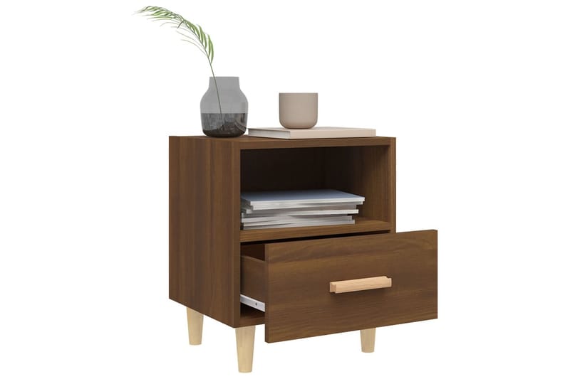 beBasic sengeborde 40x35x47 cm 2 stk. brun egetræsfarve - Brun - Møbler - Borde - Aflastningsbord - Sengebord