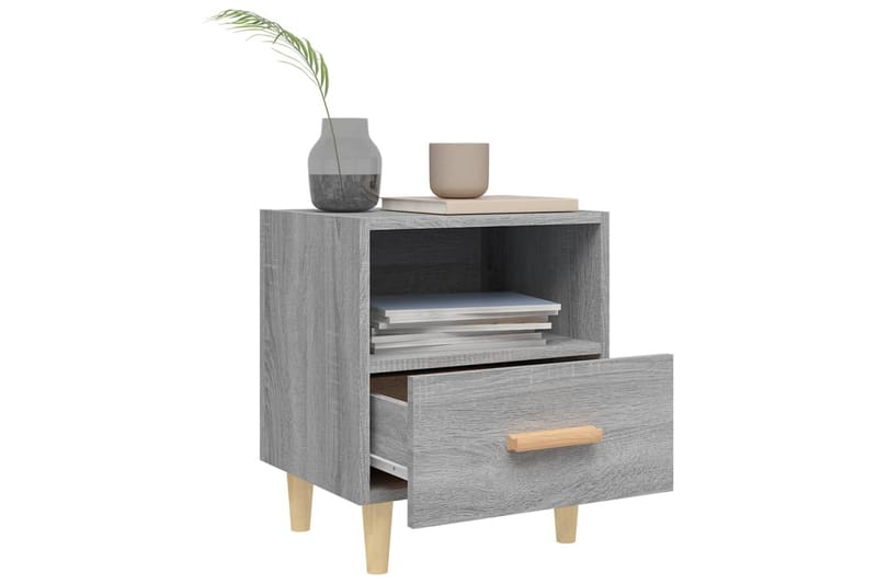 beBasic sengeborde 40x35x47 cm 2 stk. grå sonoma-eg - GrÃ¥ - Møbler - Borde - Aflastningsbord - Sengebord
