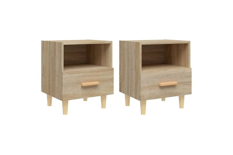 beBasic sengeborde 40x35x47 cm 2 stk. sonoma-eg - Brun - Møbler - Borde - Aflastningsbord - Sengebord