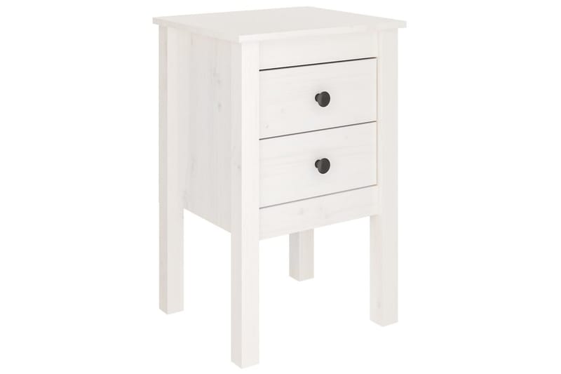 beBasic sengeborde 40x35x61,5 cm massivt fyrretræ hvid - Hvid - Møbler - Borde - Aflastningsbord - Sengebord