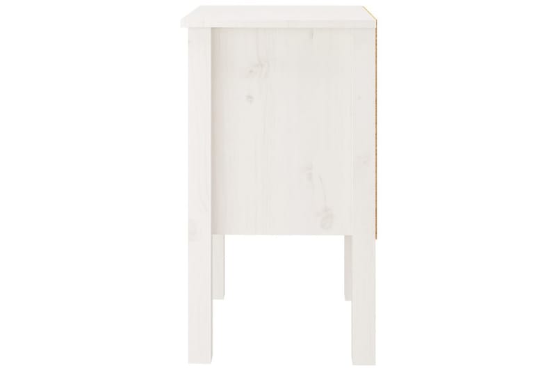 beBasic sengeborde 40x35x61,5 cm massivt fyrretræ hvid - Hvid - Møbler - Borde - Aflastningsbord - Sengebord