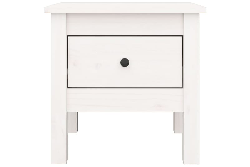 beBasic sidebord 40x40x39 cm massivt fyrretræ hvid - Hvid - Møbler - Borde - Aflastningsbord - Lampebord